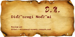 Diószegi Noémi névjegykártya