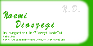 noemi dioszegi business card